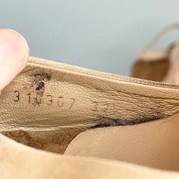 GUCCI Women's Tan GG Logo Platform Cork Wedge Espadrille Sandal Size 37.5 - Picture 5 of 13